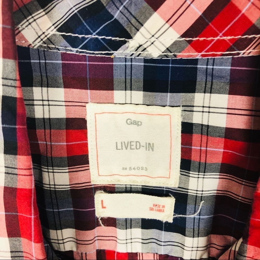 Gap men’s lived-in button down shirt size Large Preppy 90s - Picture 4 of 6